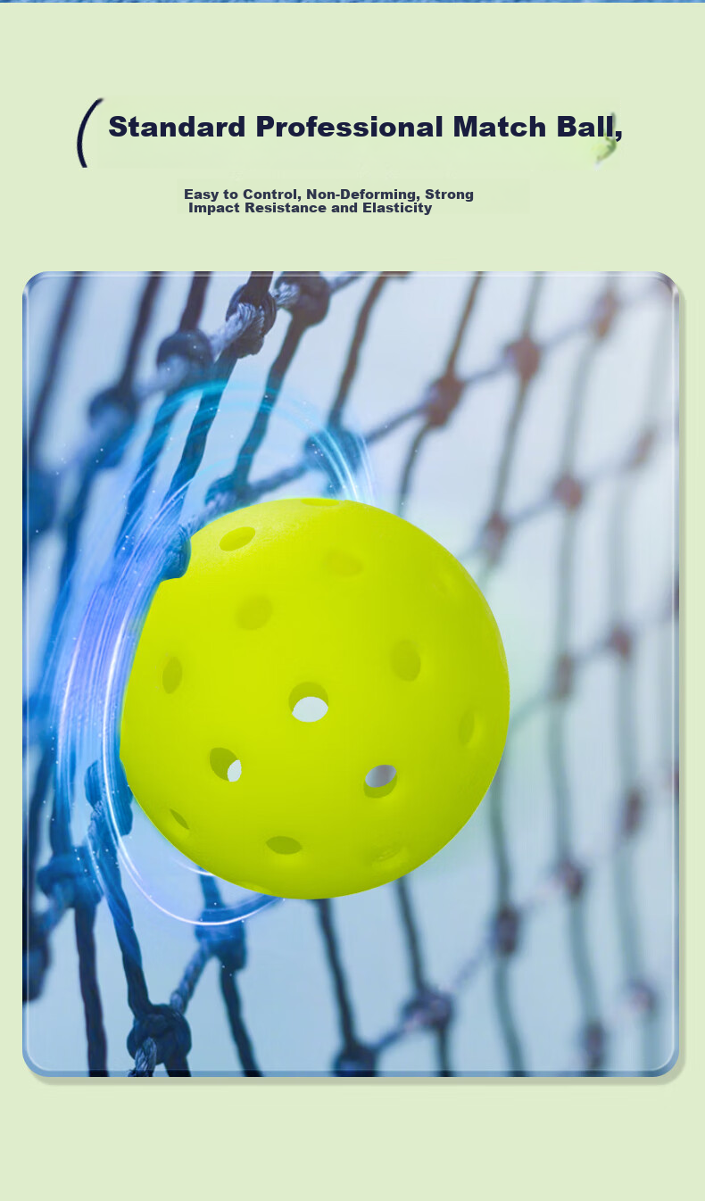 40,000 KM Pickleball Set Tournament-Grade Rotationally Molded Integrated Balls Indoor Outdoor Professional Competition 4-Pack 6