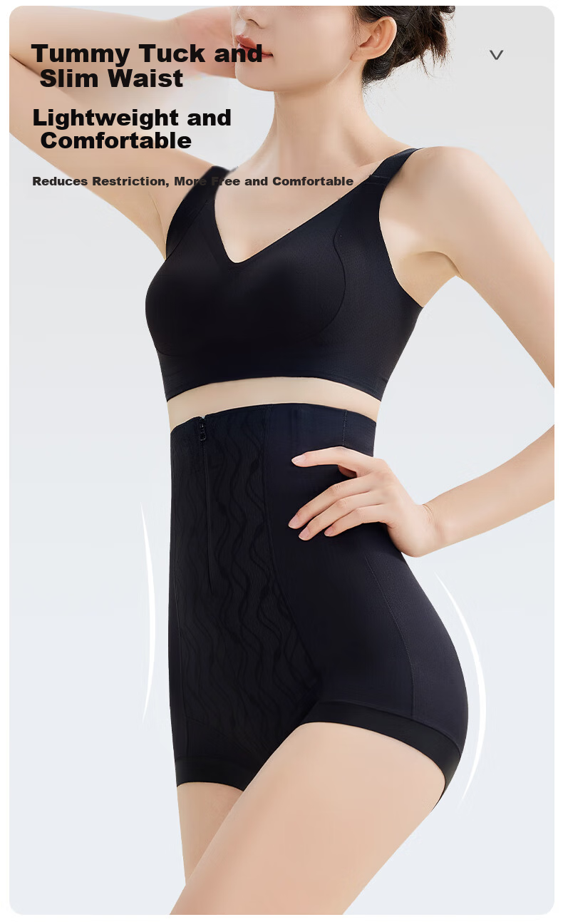 GRACEWELL High Waist Tummy Control Butt Lifting Pants for Women, Strong Abdomen Shaping, Postpartum Body Shaping Waist Cincher Hip Lifting Underwear, Black XL 4