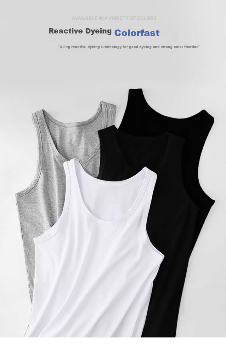 Langsha Plus Size Men's Cotton Vest 2026 New Loose Fit Extra Large Pure Cotton Sports Fitness Tank Top 8