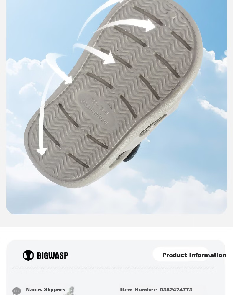 BIG WASP Bumblebee Non-Slip Silent Breathable Hole Shoes D352424773 White Green 33.5 7