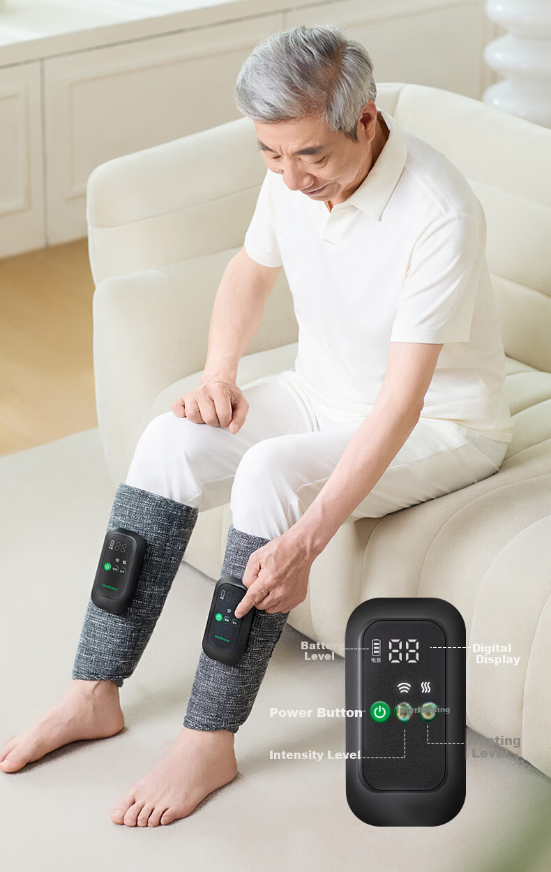 MEDISANA German Knee Heating Pad Warm Joint Knee Brace Leg Massager Thigh and Calf Massager Fully Automatic Kneading Meridian Relaxation Practical Birthday Gift for Women 32