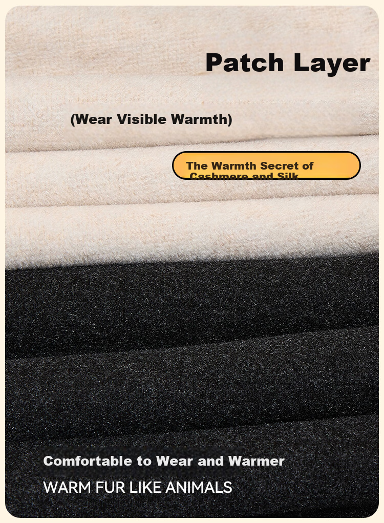 MiiOW Men's Thermal Pants with Cashmere and Silk, Thickened Autumn and Winter Base Layer Wool Pants, Black XL 3