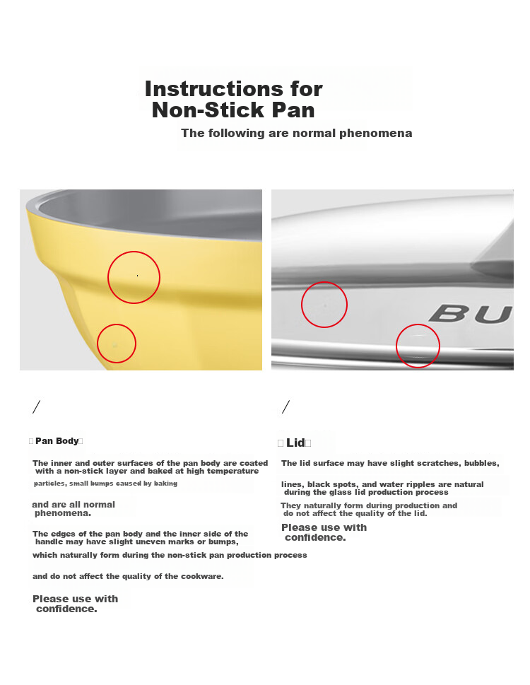 Buydeem 18cm Non-Stick Fluorine-Free Ceramic Milk Pot Soup Pot Baby Food Cooking Pot Small Goose Yellow 13
