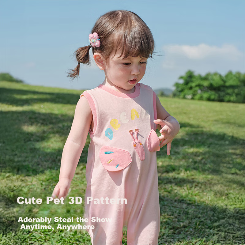 Balabala Kids Baby Romper Short Sleeve Newborn Infant Breathable Cute Summer 2026