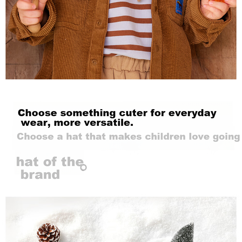 Beitais Baby Hat Autumn Winter Infant Boys Girls Wool Knit Warm Windproof Thickened Ear Protection Cap 6
