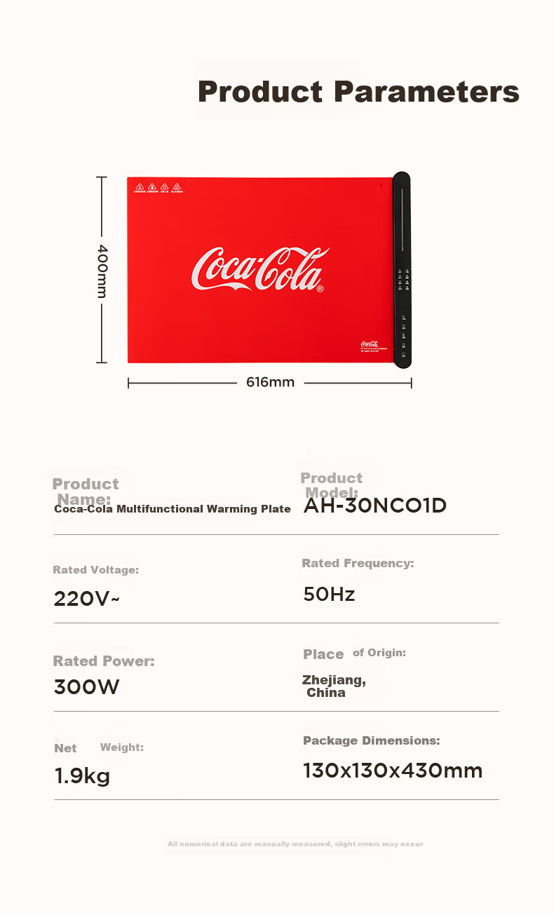 Coca-Cola Flexible Foldable Multifunctional Household Global Rapid Heating Table Warmer Mat Food Heating and Insulation Board 16