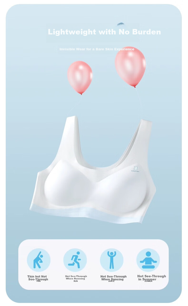 Urban Beauty 2-Piece Spring Summer Girls' Seamless Sports Bra Vest for Teens and Adolescents 6