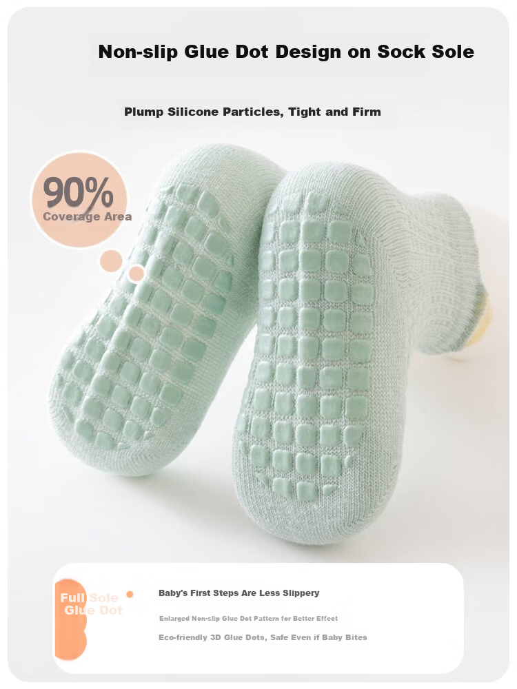 9i9 Baby Floor Socks Summer Thin Non-Slip Walking Socks Mesh Infant Socks Children's Mid-Calf Socks Newborn 0-1 Year 5