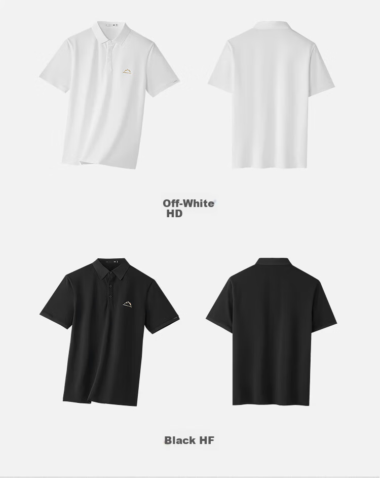 HLA Men's Short Sleeve Polo Shirt [JD Exclusive] 26 Mountain Not High Series Summer Short Sleeve with Turn-down Collar 8