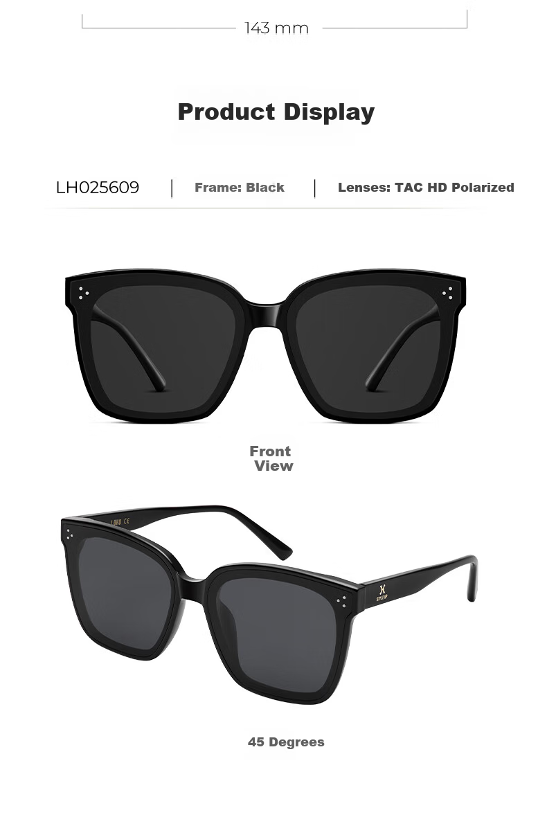 LOHO 2026 New Polarized Sunglasses UV Protection Oversized Square Slimming Driving Glasses GM Protective Eyewear 16