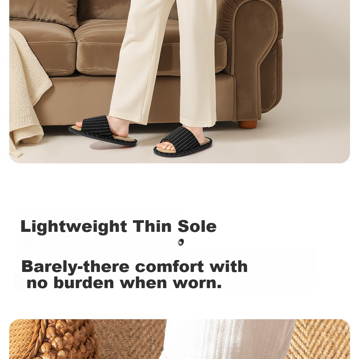 TZLDN Japanese-Style Linen Slippers, 2026 New Couple's Fabric Slippers, Home Non-Slip Men's Cotton Sandals for Indoor Use 15