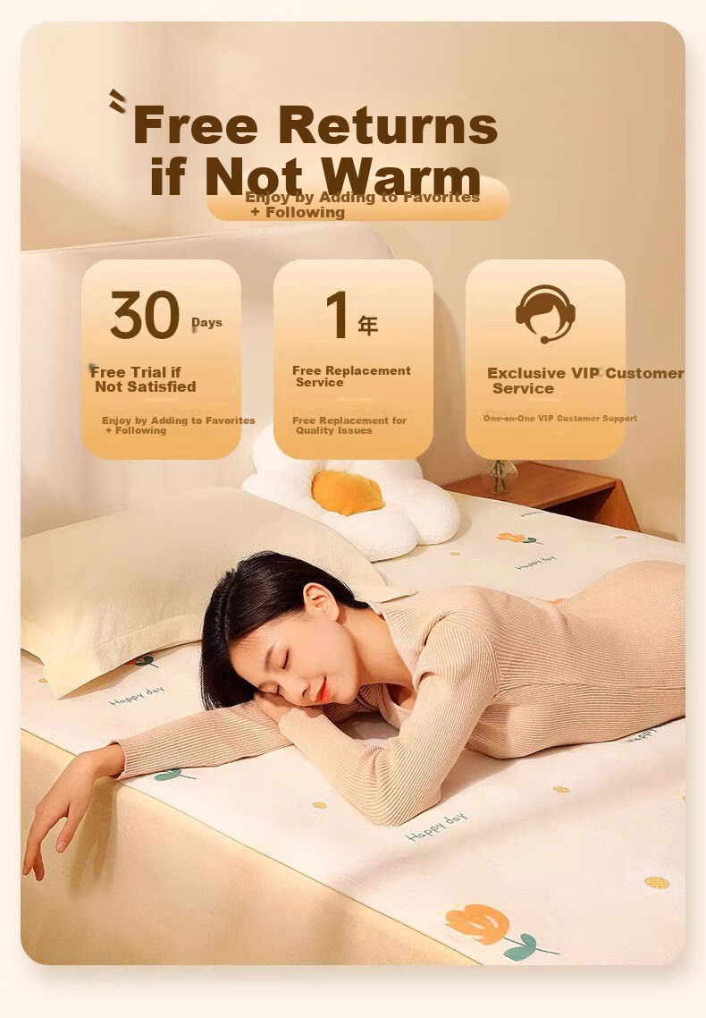 Zhunhang High-Temperature Power-Off Safety Electric Blanket 1.5x1.8m Dual Temperature Dual Control Zoned Electric Quilt for Two People 1