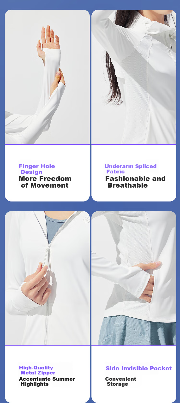 Bosideng Summer National Standard Fashion Original Yarn Sunscreen Women's UV Protection Slim Fit Moisture-Wicking Quick-Dry Travel Outerwear 15