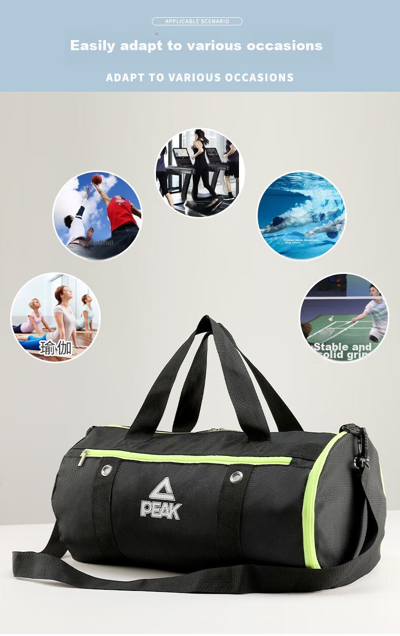 PEAK Swimming Bag, Sports Fitness Dry-Wet Separation Storage Bag, Large Capacity Travel Crossbody Handbag, Unisex Multifunctional Waterproof Swim Bag, YS42105 Navy Blue 3