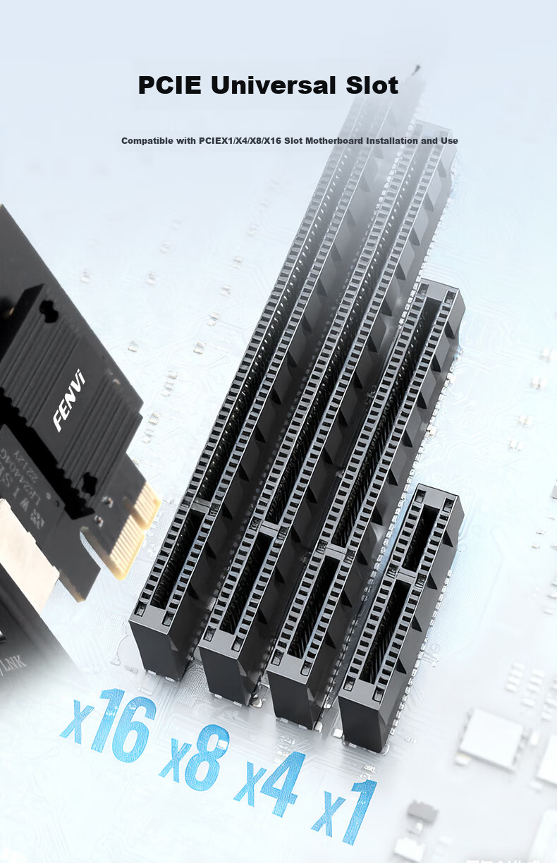 Fenvi 10G PCI-E Wired Network Card AQC113 Desktop NAS Server Gaming Ethernet RJ45 High-Speed Expansion Card 4