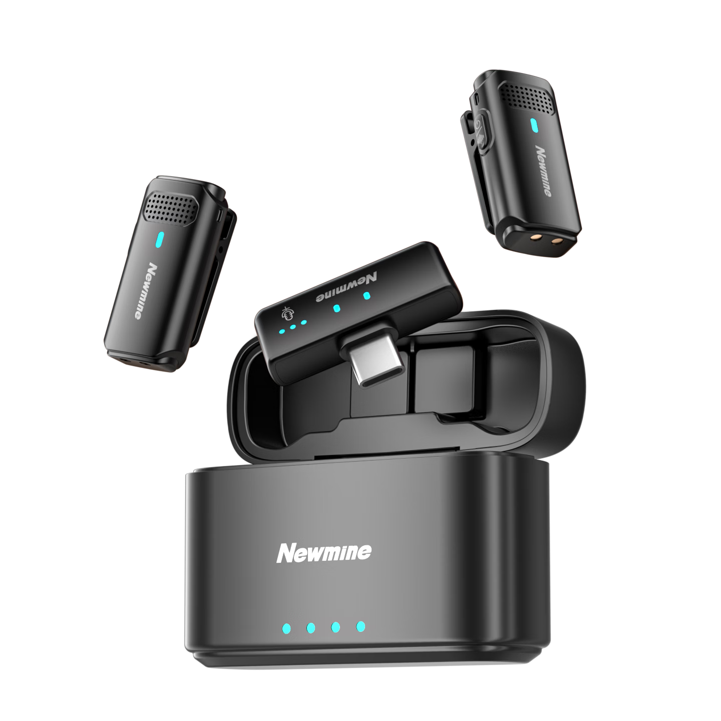 Newman Mic Mini M1 Wireless Lavalier Microphone Mobile Live Streaming Recording Mic Outdoor Interview Short Video Recorder AI Noise Reduction One-to-One Mini Microphone Type-C Version