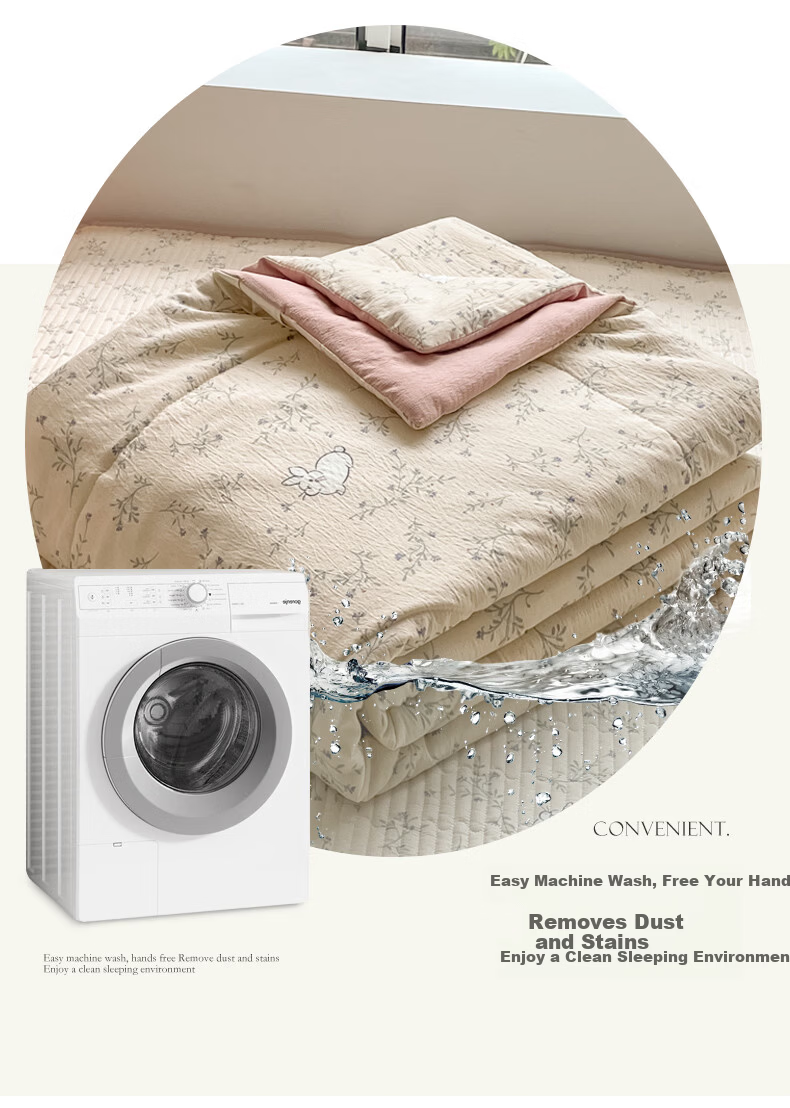 Hengyuanxiang Summer Cooling Quilt A-Class Double-Layer Gauze Quilt 150x200cm Double Air Conditioning Quilt Spring and Autumn Quilt Core Four Seasons Quilt 12