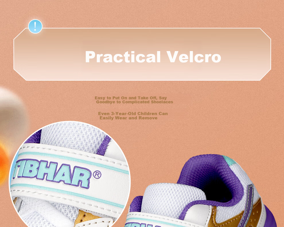 TIBHAR Kids Table Tennis Shoes Non-Slip Durable Training Breathable Rubber Sole Sports Shoes 01920 White Blue Size 37 6