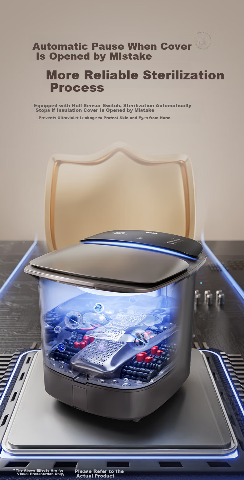 Beici Foot Soaking Bucket, Sterilized Foot Bath Basin, Automatic Heating, Foot Massage, Foot Washing Tub, Foot Spa Bucket, Gift for Parents, Elders, Boyfriends, Girlfriends, Birthday Present, Father's Day Gift Z4Pro 7