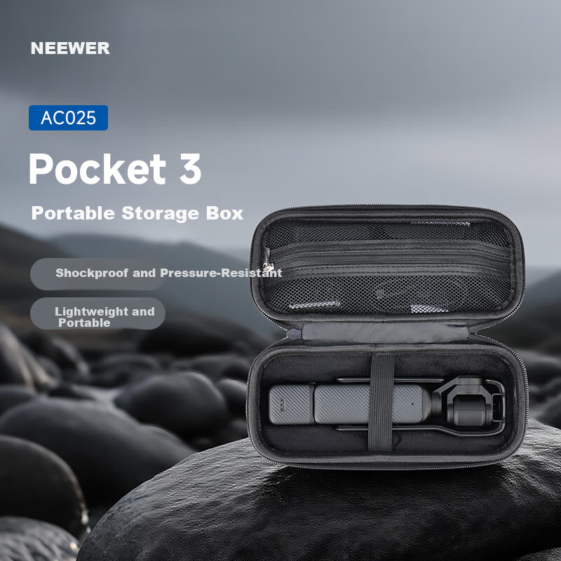 NEEWER DJI Pocket 3/4 Storage Bag DJI Osmo Pocket 3/4 Gimbal Protective Case Pocket 3 Storage Box All-in-One Accessory Kit Bag