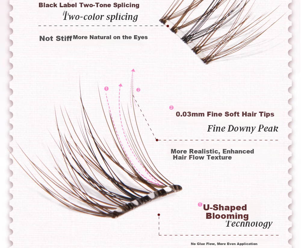 Mr. Wish Self-Adhesive Glue-Free Segment Natural Soft False Eyelashes Oxygen Lashes 2025 New Model 15