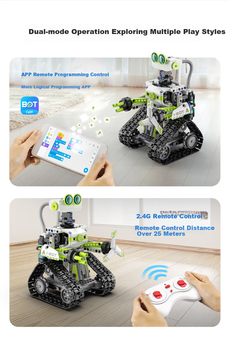 CaDA Building Block Programming Robot Boys Educational Puzzle Assembly Building Blocks Remote Control Toy Children's Birthday Gift 3