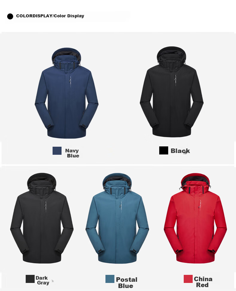 SHANSHANSHANSHAN Men's Autumn Winter Warm Fleece Lined Outdoor Three-Protection 3-in-1 Jacket Dad Style 14