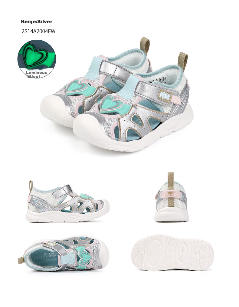 DR·KONG Toddler Walking Shoes Summer Boys and Girls Comfortable Breathable Baby Sandals 2S14A2004AM Blue/Black Size 25 14