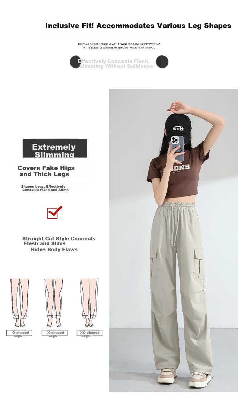MJ STYLE Women's Workwear Straight-Leg Pants Summer 2026 Fashion Slim Fit Sporty Cool High-Waist Versatile Trousers 3