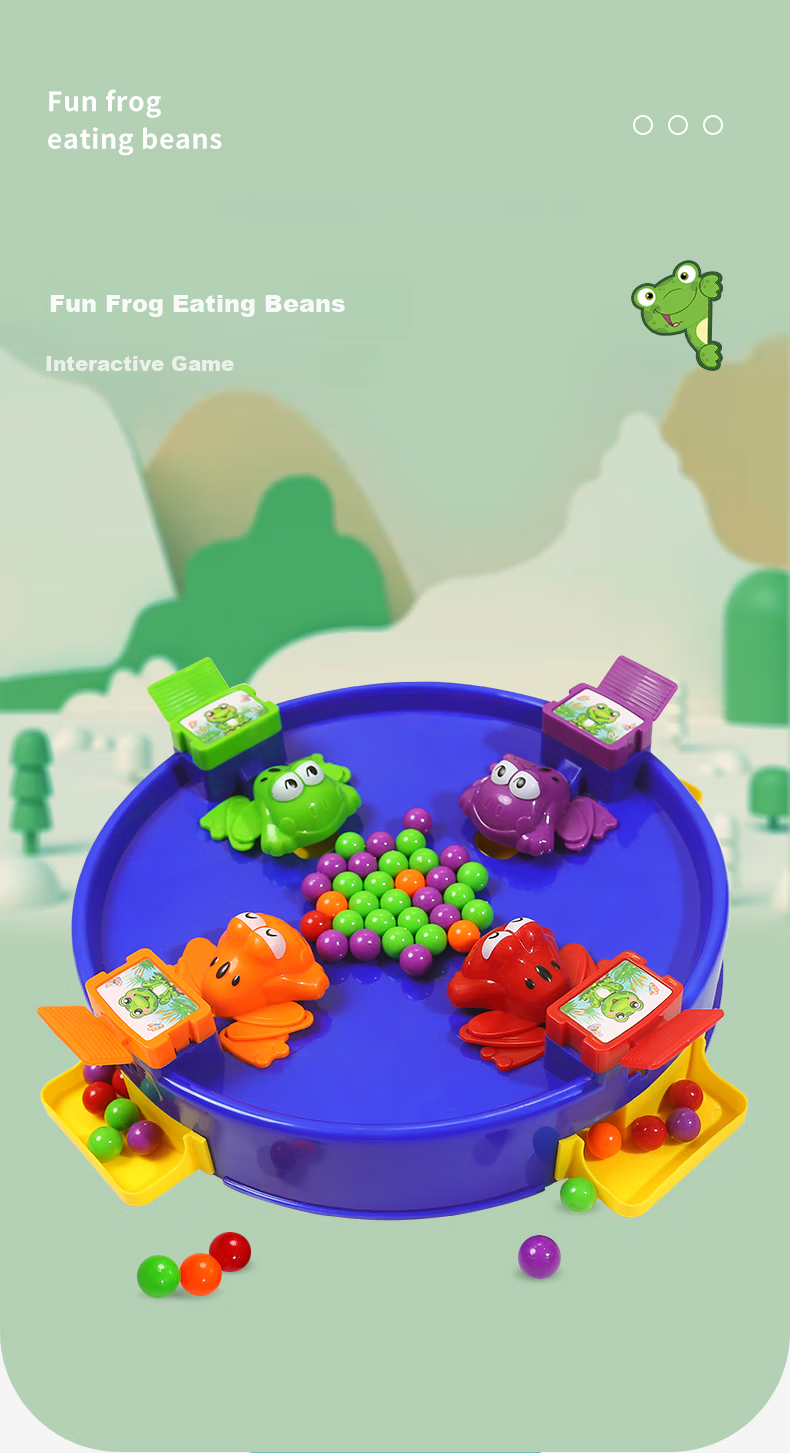 GOLDLOK Frog Eating Beans Toy, Parent-Child Interactive Game for Boys And Girls, Educational Battle Toy, Birthday Gift for Ages 3-6 1