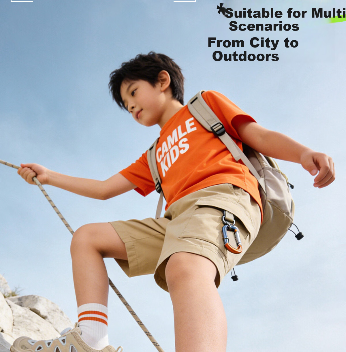 Camel Kids Hiking Shoes Spring Summer Creek Shoes Cute Outdoor Non-slip Toe Protection Sandals for Older Children and Parent-Child Models 19