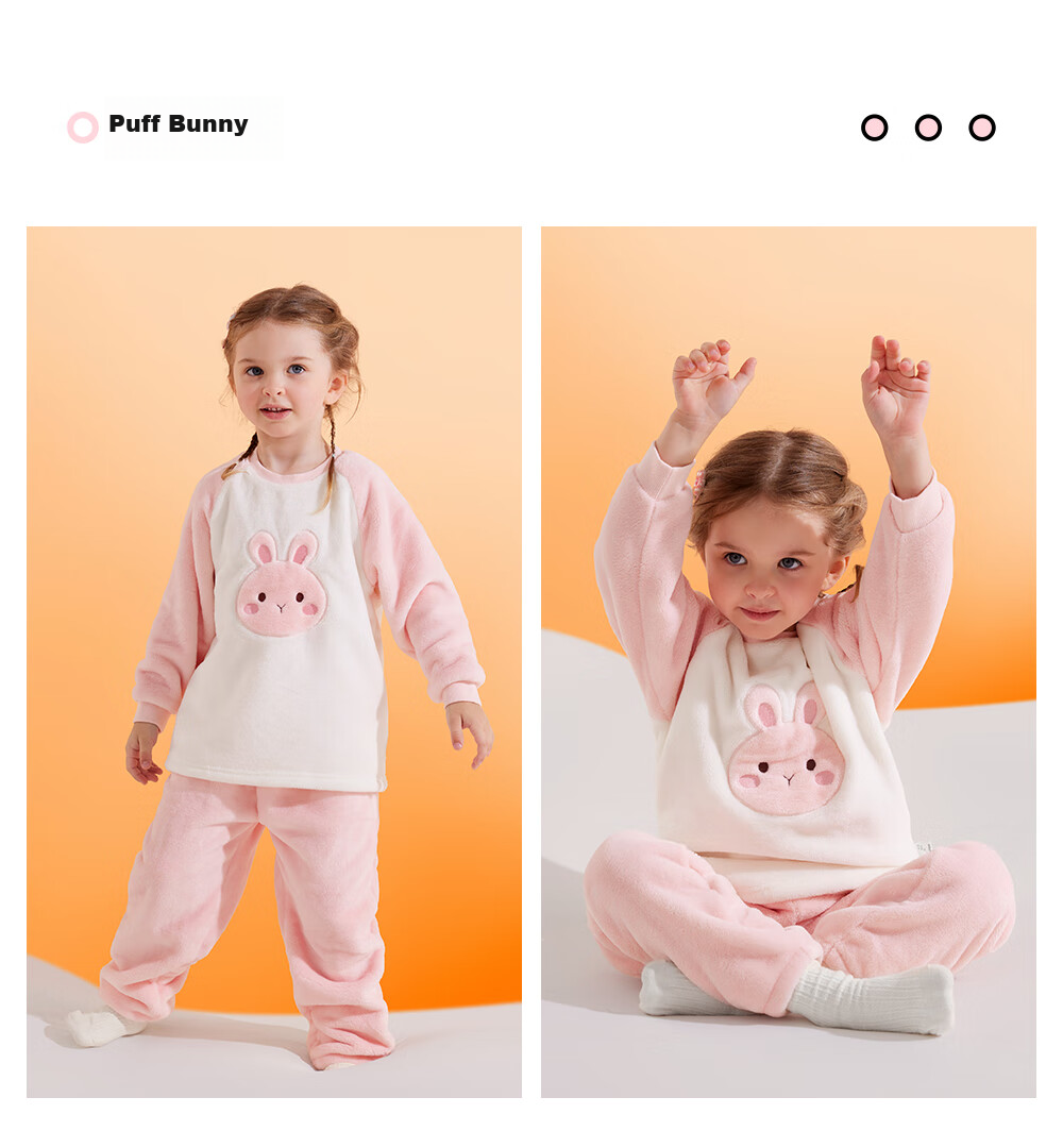 Betis Children's Winter Pajamas New Baby Homewear Set Flannel Fleece Thickened Warm Boys Girls 42