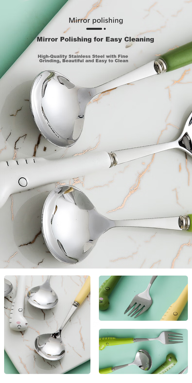Corn Spoon Stainless Steel Household Food Grade Personal Watermelon Spoon High-Quality Long Handle Children's Spoon Single Serving 5