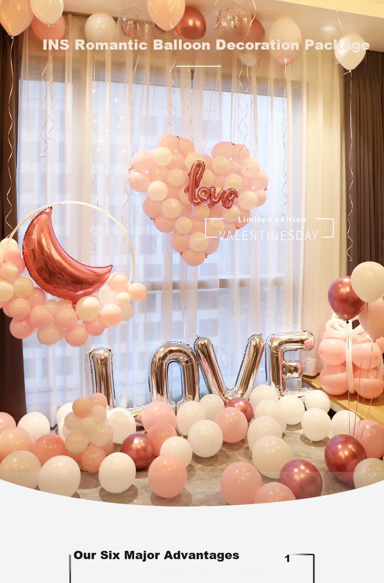 Abaoli Balloon Table Stand, Floor-Standing Column, Confession Display, Proposal Decoration, Wedding Room Setup, Wedding Supplies Including Lights 1