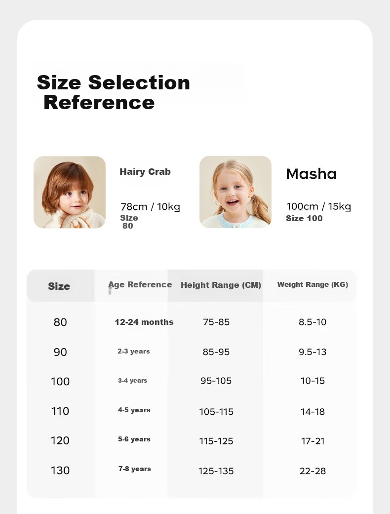 Babycare Children's Warm Homewear Parent-Child Autumn Winter Half Velvet Homewear Set Panda Off-White 100 Kids' Version 18