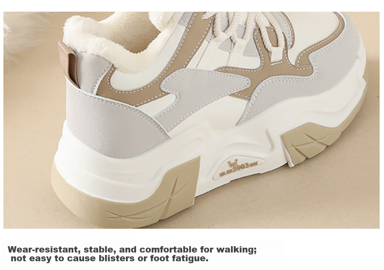 CARTELO Women's Fleece-Lined Winter Casual High-Top Cotton Shoes Warm Sports Sneakers Mika 1652 Size 35 5