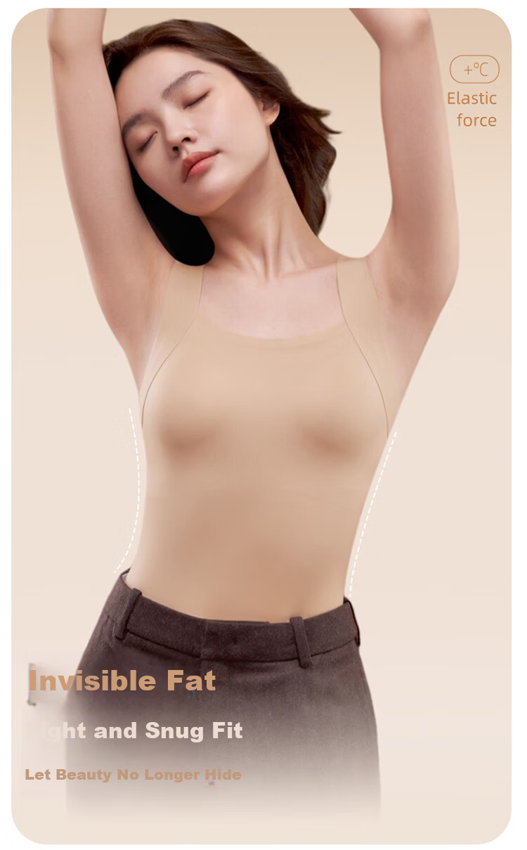 Herbal Original Camellia Oil Thermal Vest for Women Autumn Winter with Built-in Padded Fixed Cup Base Layer 2025 New Edition 6