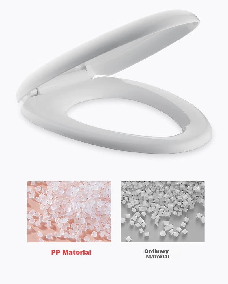 MICOE Toilet Seat Universal Household Water-Flushing Toilet Ring Accessories Squat Toilet Cover Plate Thickened Slow-Close Squat Toilet Seat Ring 17
