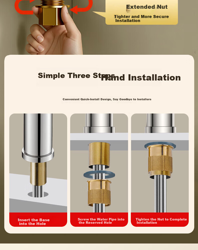 Yipinyinxiang Bathroom Faucet, Hot And Cold Basin Tap, Double Or Triple Hole Washbasin Faucet, Bathroom Tap 25