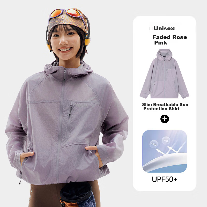 TECTOP [Anti-UV Play] Unisex UPF50+ Breathable Windproof Water-Repellent Sun Protection Jacket