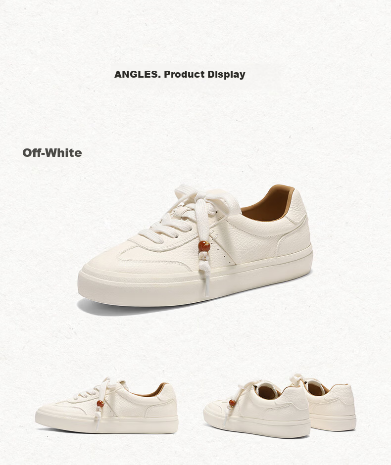 SENDA Women's Training Shoes 2026 Spring New Solid Color Classic Casual White Sneakers ZTK17AM6 Apricot Size 35 9