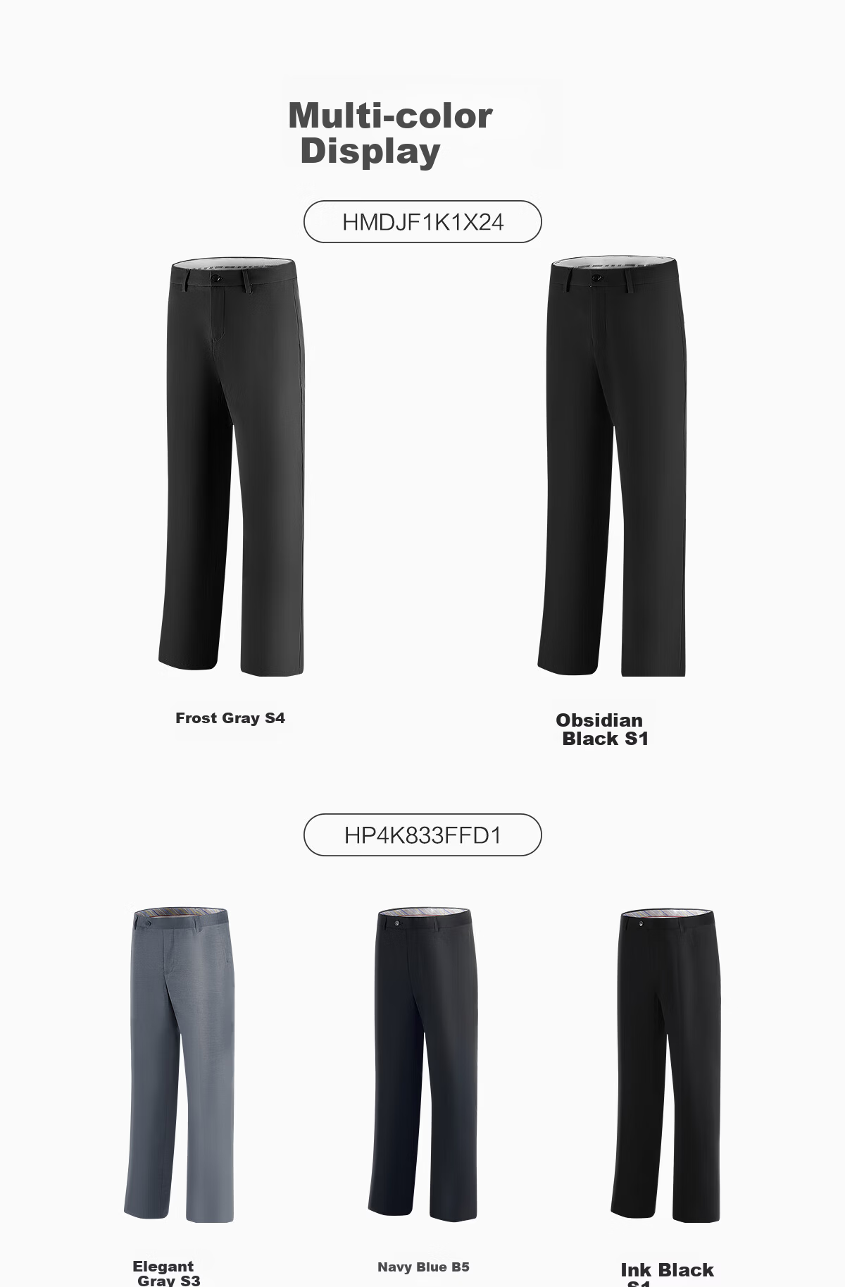 Hodo [Ice Silk Cool Touch] Men's Dress Pants, Cool Silky Breathable Smooth Slim-Fit Mid-Rise Trousers 6