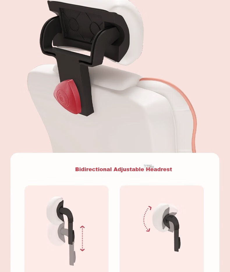 Qianxihuafu Computer Chair Gaming Chair for Women's Bedroom Home Use Comfortable Ergonomic Chair with Backrest for Long Sitting, Pure Gray 10