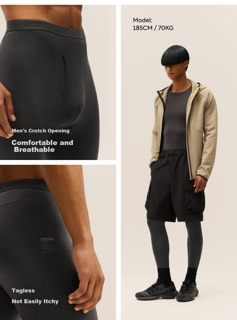Bananain Repi 302++ Thermal Pants Unisex 7A Antibacterial Fleece Thickened Autumn Winter Underwear Leggings Cotton Pants 13