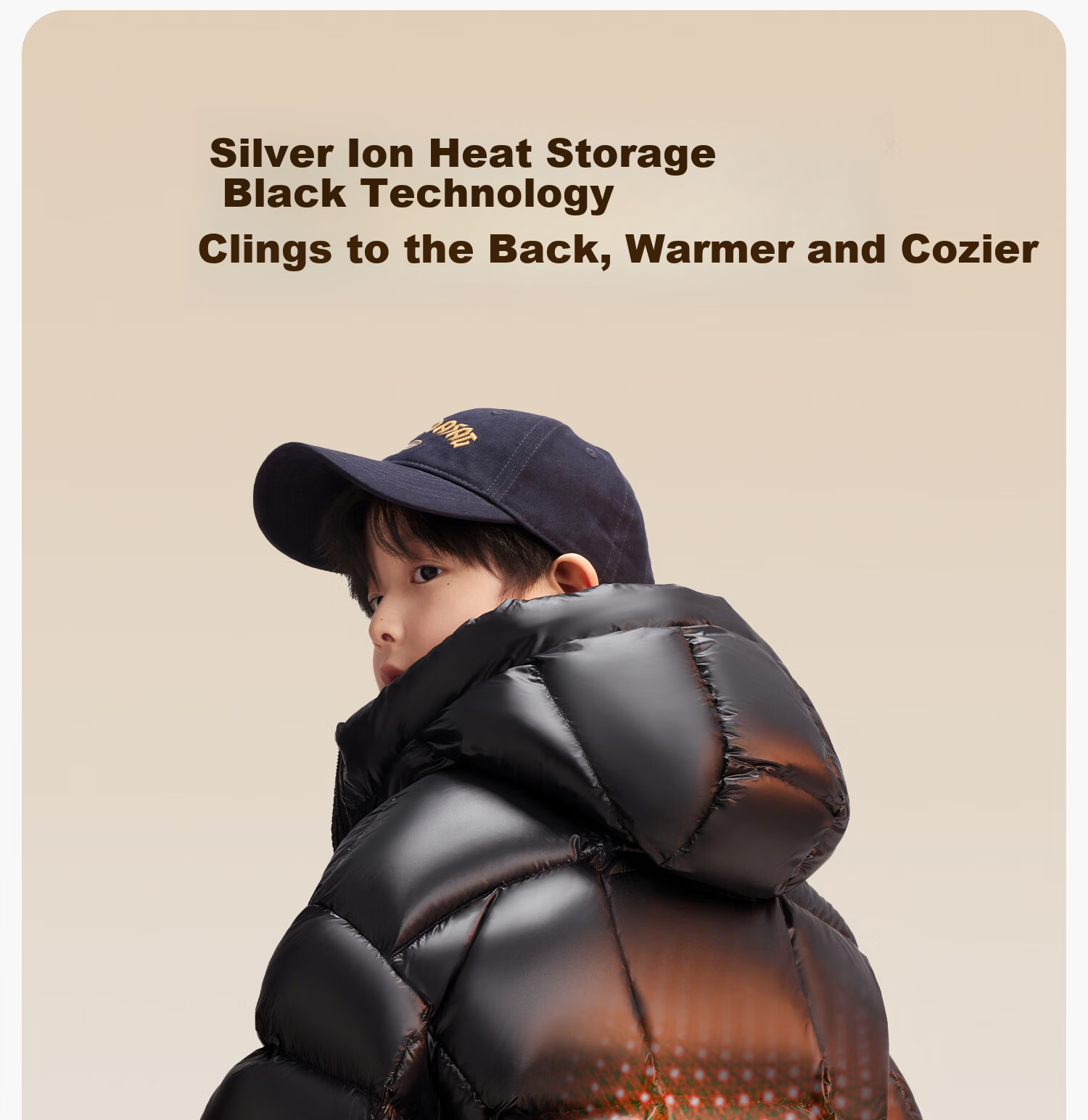 Zuo Xi Boys' Down Jacket Winter Thickened 2025 New Children's 90% Safe Velvet Puffer Coat Black 150 8