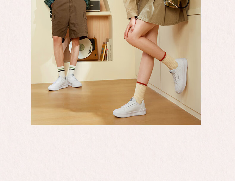 361° Men's Casual Shoes Qinghe 2 New Stylish Versatile Thick-Soled Comfortable White Sneakers 672636618-1 10