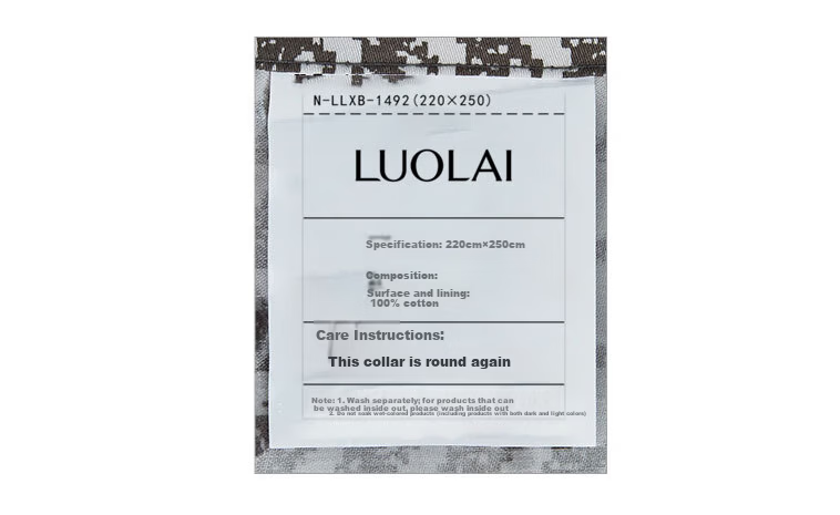 Luolai Home Textiles Pure Cotton 4-Piece Bedding Set Blue 200x230cm 11