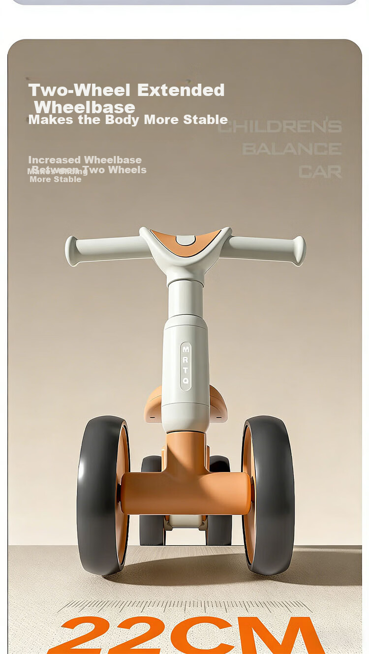 Besnay Kids Balance Bike 1-3 Years Old Baby Four-Wheel Glide Bike Anti-Tip Beginner Infant Scooter Toddler Ride-On Car 6