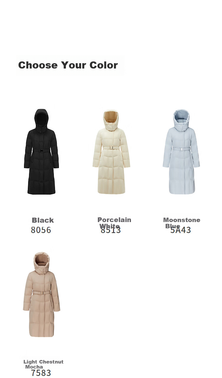 Bosideng Women's 90% Goose Down Long Business Casual Thickened Jacket Hot Sale Mall Style 7