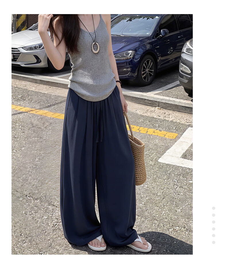 Xueqiman Linen Curved Blade Pants Women Summer Thin Pants 2026 New Ice Silk Draped Balloon Tencel Casual Pants Women 21